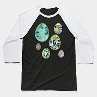 Art Acrylic artwork abstract Easter Egg Baseball T-Shirt